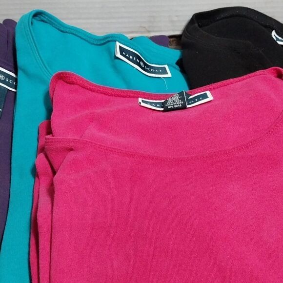 5 Karen Scott Tee Shirts...Size L/XL - Picture 3 of 10